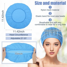Chuarry 4 Pcs Mesh Sleep Bonnet for Sleeping Night Curly Hair Nets Sleep Caps for Women(Pink, Lake Blue)