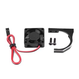 VGEBY RC Cooling Fan, Motor Cooling Fan, With Motor Mount, Heat Dissipation Cooling Fan, Abrasion Resistant, Durable, 540 Brushes Included, Applicable to Brushless Motors (1.2 x 1.2 x 0.4 inches (30 x 30 x 10 mm) (Black)