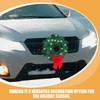 PACKOVE Car Christmas Wreath Car Christmas Reef Light up Artificial