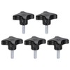 sourcing map 5pcs Star Knobs M8 x 30mm Male Thread