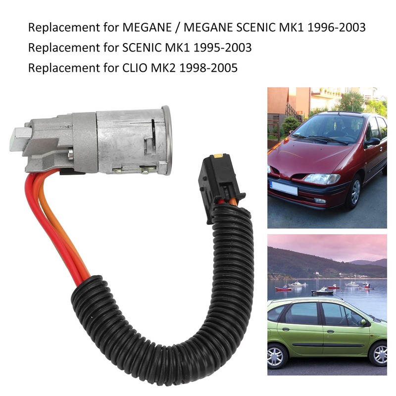 Ignition Switch with 2 Keys Replacement for Megane Scenic MK1