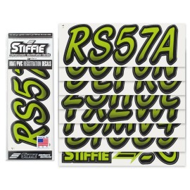 STIFFIE Whipline WL111 Boat PWC Numbers Decal Registration Sea-Doo E. Lime Green