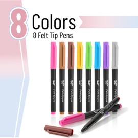 Mr. Pen- Felt Tip Pens, 8 Pack, Colorful Felt Tip Pens