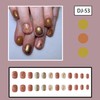Thanksgiving Press on Square Nails Short Length Glossy Full Cover
