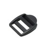10pcs Ladder Lock Slider Plastic Buckles Backpack Straps Webbing Black