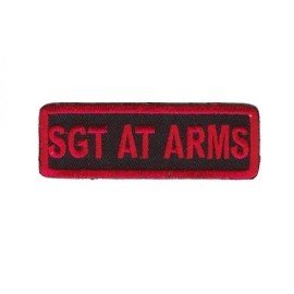 SGT AT ARMS PATCH RED ON BLACK