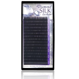 Diamond Silk B Curl Size .25mm x 14mm Eyelash Extension