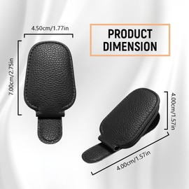 RGOAANC 2PCS Sunglasses Holders for Car Visor, Car Sun Visor Clips, Magnetic Glasses Holder and Ticket Card Clip, Car Accessories Eyeglass Holder Suitable for Different Size Eyeglasses (Black)