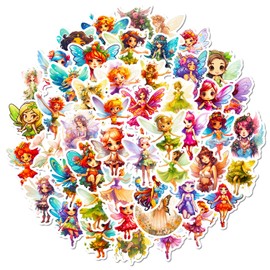 100 x Fairy Stickers, Fairy Elf Stickers, Fairy Princess Stickers, Skateboard Bicycle Luggage Laptop Sticker