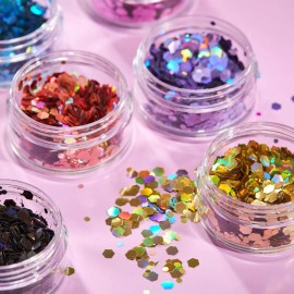 Moon Glitter, chunky glitter. Holographic Gold. 3 grams. New without tags