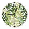 KEEPSUPER Clock Green Palm Tree Leaves Wall Clock 10 Inch