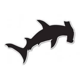 AK Wall Art Hammerhead Shark Car Vinyl Sticker - SELECT SIZE - (B) Regular: 5"