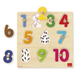Goula Wooden Numbers Puzzle (10 Pieces)