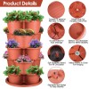 iMounTEK 5Tiers Stackable Planter Garden Tower Vertical Planter for Yard