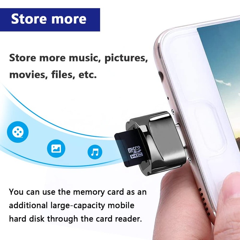 Xiatiaosann USB C to Micro SD TF Card Reader, Type