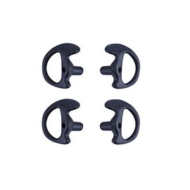 KS K-STORM Two Way Radio Ear Mold Replacement Soft Silicone Ear Insert Earmold for Acoustic Coil Tube Earpiece (Black, 2 Pair Small)