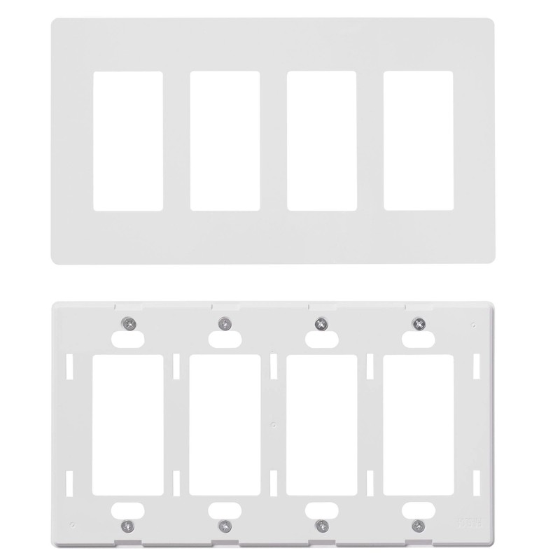 Faith SWP4-WH-01 Screwless Wall Plate Child Safe Outlet Covers, 4.68"