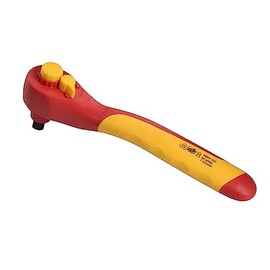 Powerbuilt VDE Ratchet, Insulated with 72-Tooth Gears, High-Voltage Electrical and Hybrid Vehicles, Home Repair, Certified High-Quality - 642948, Red