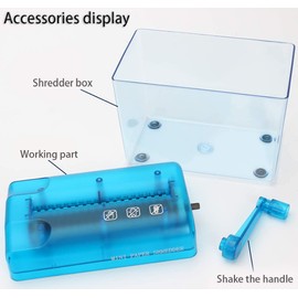 Portable Mini Shredder, Hand Cut Paper Shredder Mini Manual Shredder, A6 Paper Documents Handmade Cutting Machine Tool for Office Home School