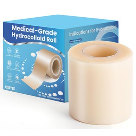 Hydrocolloid Roll Bandages, 2IN x 16FT Extra Large Hydrocolloid Patch with Self-Adhesive, Ultra Absorbent, Cut-to-Size, Flexible & Waterproof for Burn, Blister, Acne Care