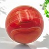Pandiui23 Natural Polished Red Agate Ball, Polished Crystal with Energy