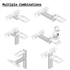 Fosiya SIM Fighting Joystick Center Chair Mount Flight Stick Chair