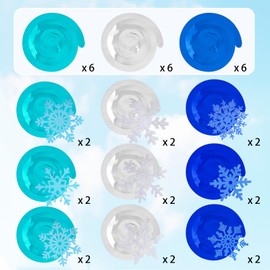 JTYKUYR 36pcs Snowflake Hanging Swirls Decoration Set,Winter Decorations for Classroom,Christmas Ceiling Hanging Decorations,Birthday Party Decorations and Winter Baby Shower Decorations