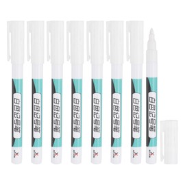 PATIKIL Permanent Marker Pens, 8 Pack White Ink Waterproof Pen Markers Oil Based Paint Medium Point Tip for Writing Doodling Marking