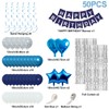Blue Birthday Decorations for Boys Men - 50 PCS Blue