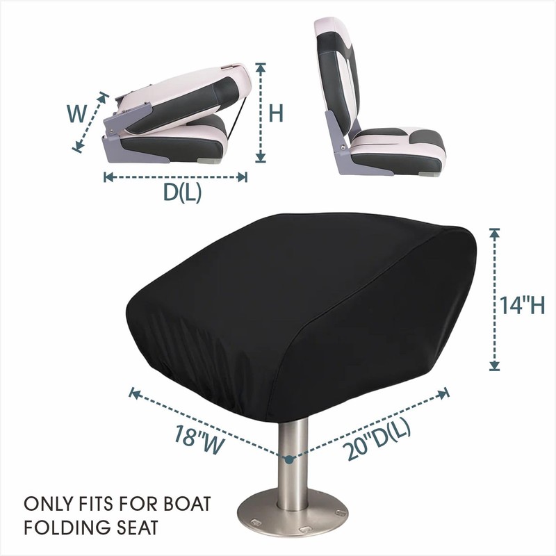 Boat Folding Seat Cover - Waterproof Marine Folding Seat Protector,