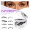 2 Pares Pestañas Postizas Naturales Magnética Reutilizable