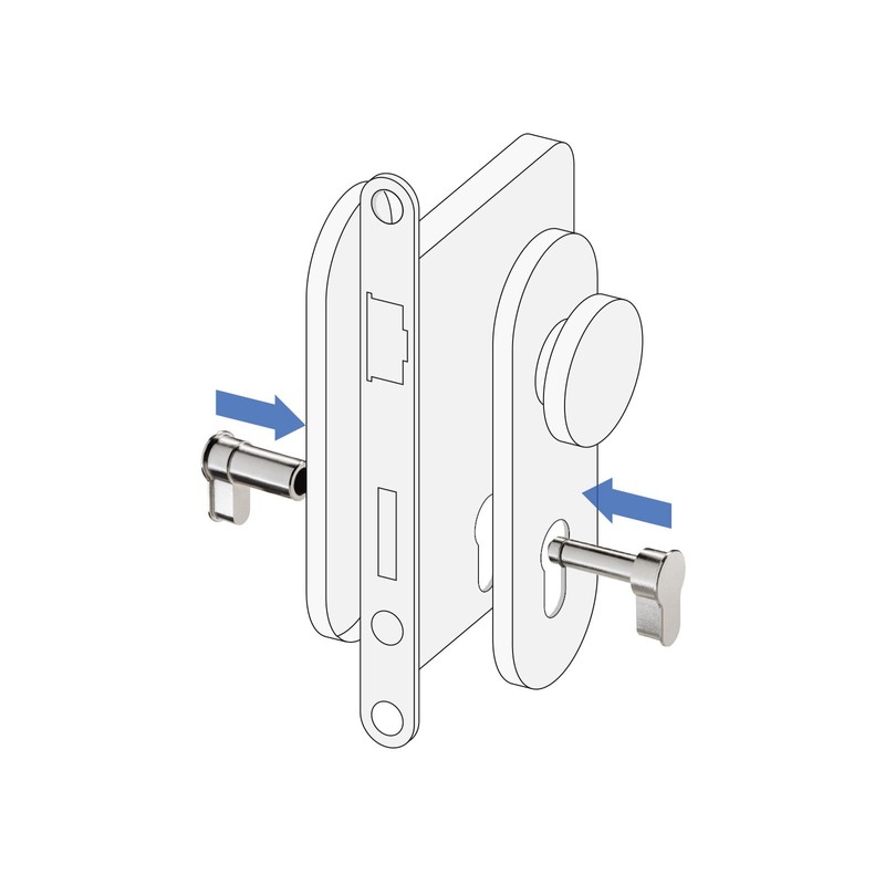 W+M EASYBLIND Universal Blind Cylinder Adjustable Fireproof Profile Cylinder 50-76