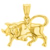High Polish 14k Yellow Gold 3D Taurus Zodiac Sign Bull
