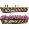 30-Inch Rust-Resistant Metal Window Box Planters with Coco Liners –