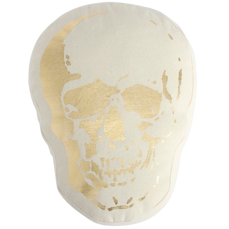 Primitives by Kathy Shaped Skull Decorative Throw Pillow