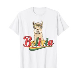 Bolivia Alpaca Loves Bolivian Llama Travel Enthusiasts Retro T-Shirt