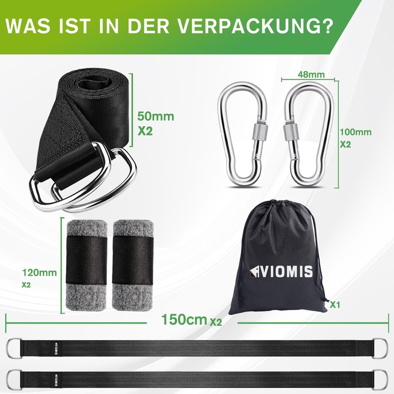 Viomis Swing & Hammock Mounting Set 900 kg – Complete
