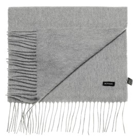 Bovari Cashmere Scarf, 100% Cashmere, Premium Quality, 180 x 31 cm, various colours (Edel Kuschelweich) - lightgrey, size: m