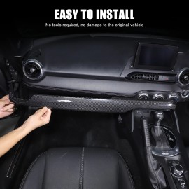 carmotion88 Dry Carbon Car Dashboard Panel Decorative Trim Cover For Mazda MX-5 ND 2016-2024