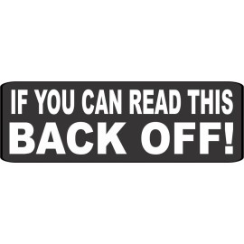 Sticker Tiger 3 If You Can Read This Back Off! Helmet/Hard Hat Motorcycle Sticker Decal HS412