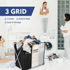 180L Laundry Basket Sorter, Large 3 Section Collapsible Laundry Hamper