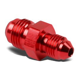 Auto Dynasty 4AN Male to 6-AN Flare Reducer Adapter Union Fitting Gas/Oil Hose/Line (Red)