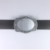 Antique Brushed Silver Blank Belt Buckle Boucle de ceinture for