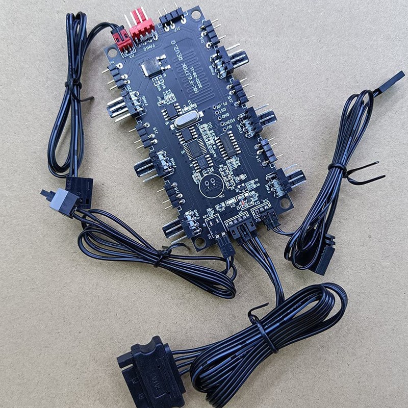 SaiDian 1Pcs ARGB Hub Controller Computer Case Fan Splitter 5V