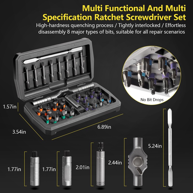 ELESULTRA Screwdriver Set 42 in 1 - Magnetic Screwdriver Sets,