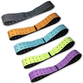 Orange Theory 5 Pack Soft Heart Rate Monitor Replacement Wristband Compatible with OTF Adjustable 2.3*36.7cm