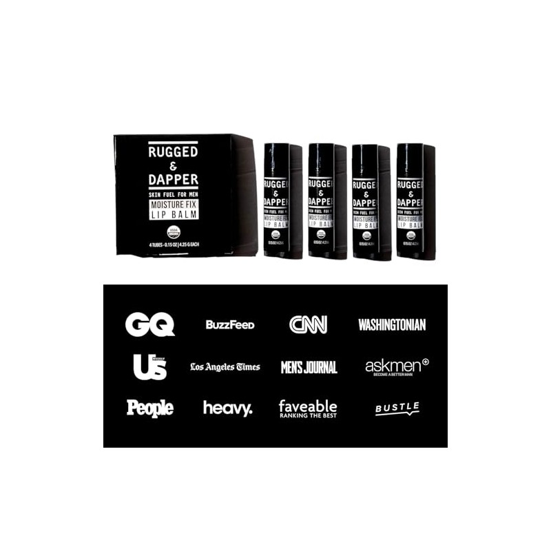 Moisture Fix Lip Balm For Men - 4 Pack -