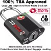 Forge Black 4 Pack TSA Approved Travel Luggage Locks Ultra-Secure