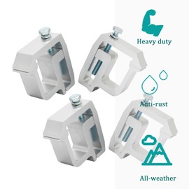 Etetost 4 Pack Truck Cap Mounting Clamps, Heavy Duty Ladder Racks Clamps, Truck Topper Camper Shell Clamps for Ford F150 F250 Chevy Silverado Sierra 1500 2500 3500 Dodge Dakota Ram 1500 2500 3500