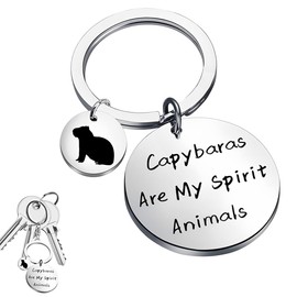 AMBEERT Keychains Cute, Capybara Keyring, Capybara Keychain, Key Rings Women, Jelly Cat Keyring, Keyrings Pendant Toy Handbag Keychain Accessories Birthday Gifts for Kids Adults